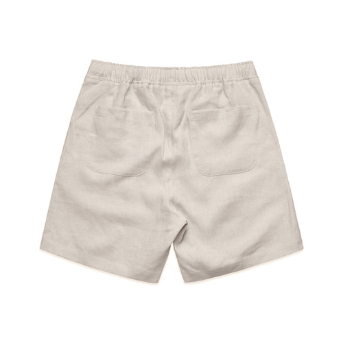 NATURAL - BACK linen-shorts-18"-natural-back